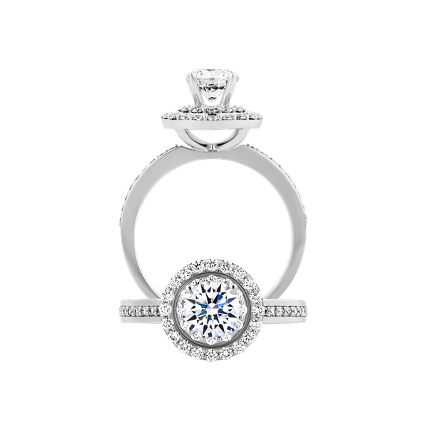 Ổ nhẫn nữ kim cương tấm vàng 14K Austina N 5C