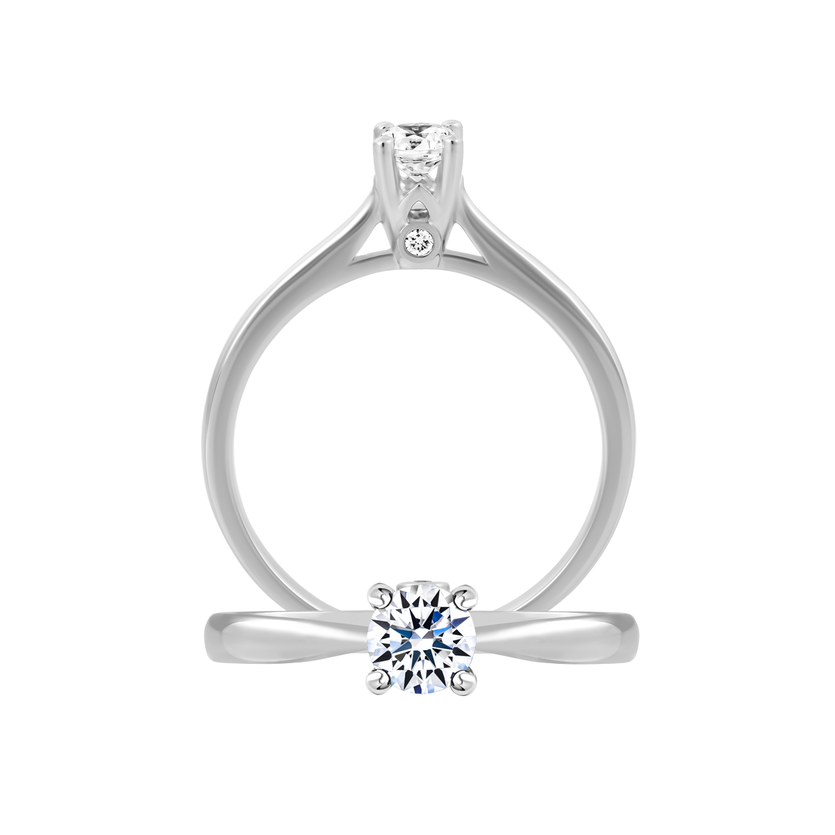 Nhẫn nữ kim cương viên vàng 14K Faithful N GIA 2C