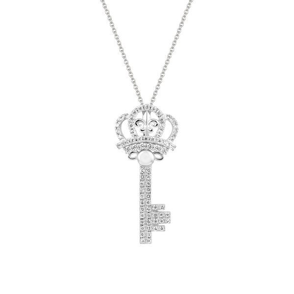 Mặt đính đá CZ vàng 14K Tiara Key