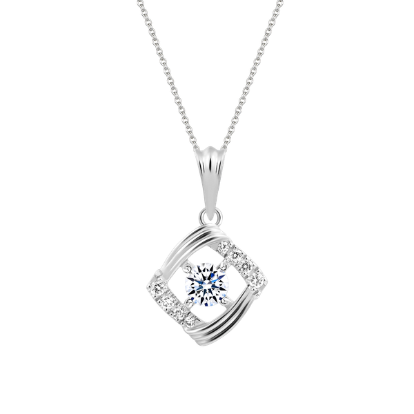 Mặt kim cương 8 Hearts & Arrows vàng 14K Delicato H&A 2C