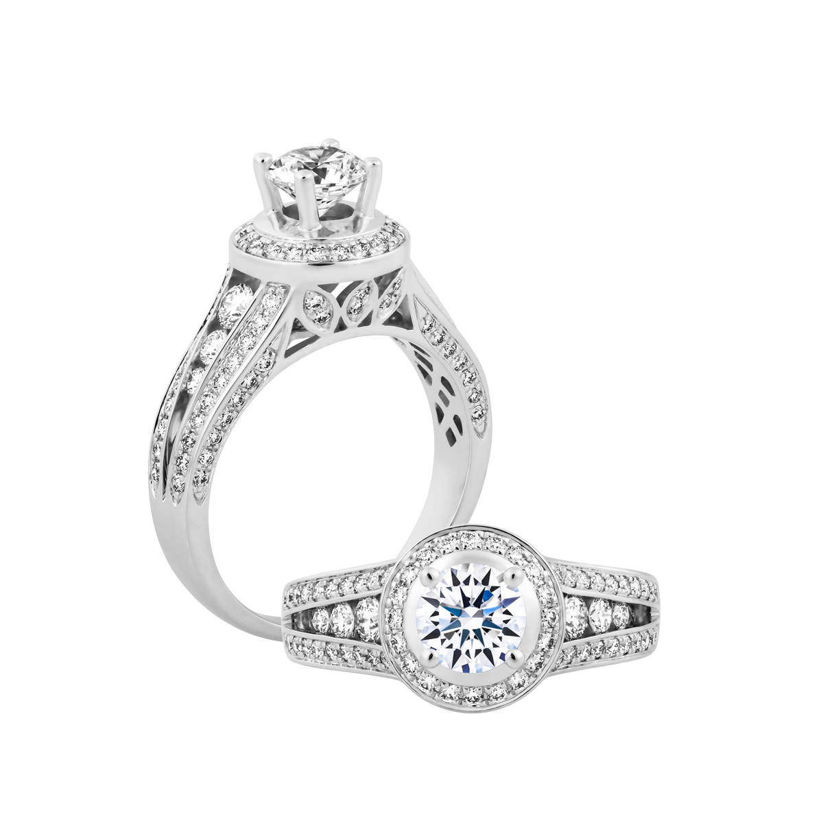 Nhẫn nữ kim cương tấm vàng 14K Loyalty N2 3C