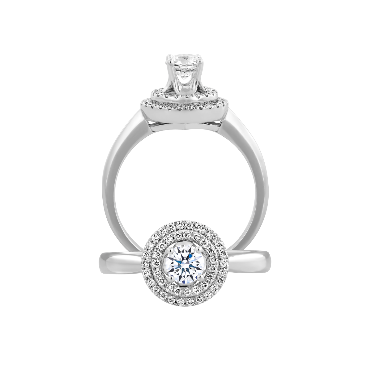 Nhẫn nữ kim cương viên vàng 14K Stable N GIA 2C