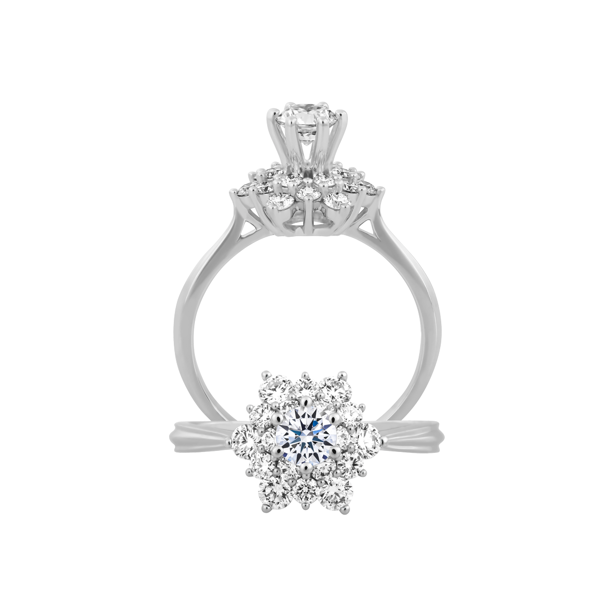 Nhẫn nữ đính đá CZ vàng 14K Baladan N 5C