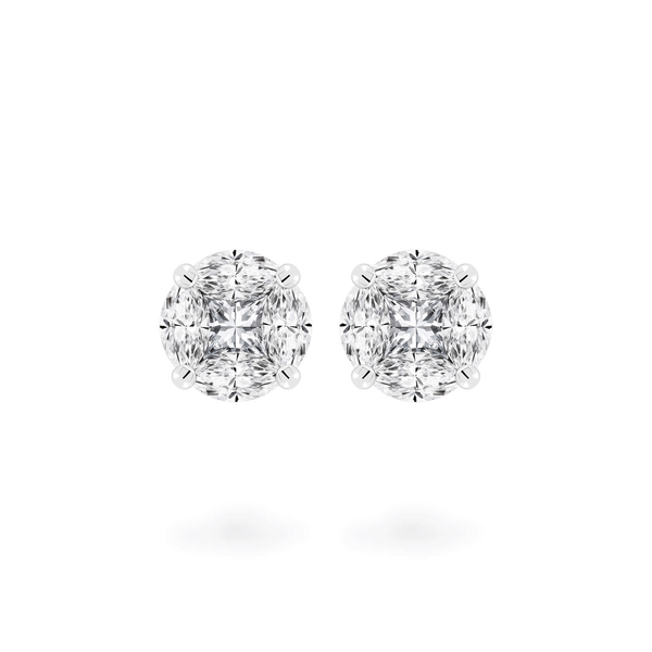 Hoa tai kim cương viên vàng 14K Jena A213 TD