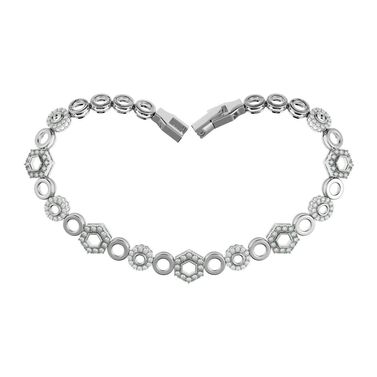 Lắc đính đá CZ vàng 18K Berit N