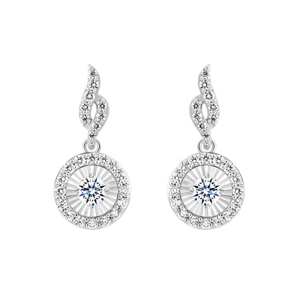 Hoa tai kim cương 8 Hearts & Arrows vàng 14K Belina N H&A 2C GVER0108243