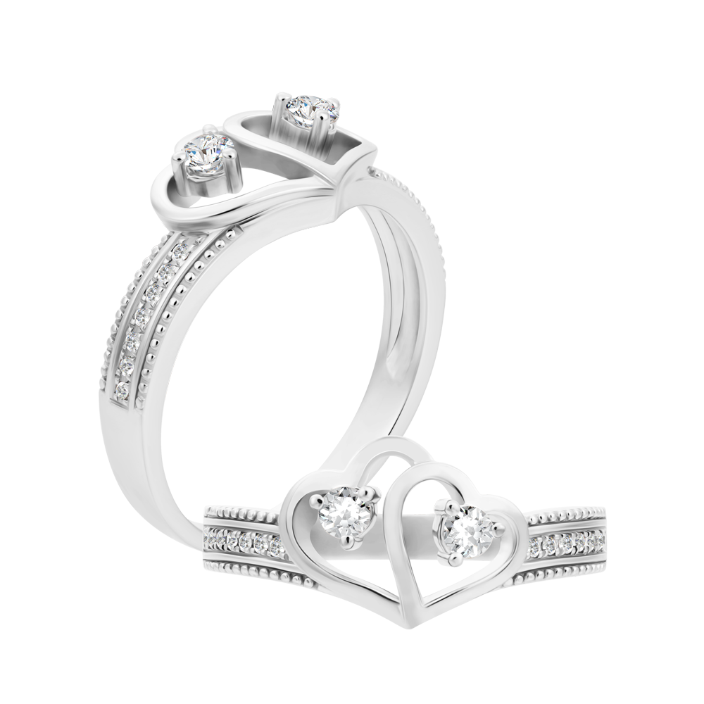 Nhẫn nữ kim cương vàng 14K Harriette 5p