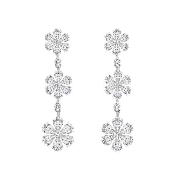 Hoa tai kim cương viên vàng 18K Jena A058 TD