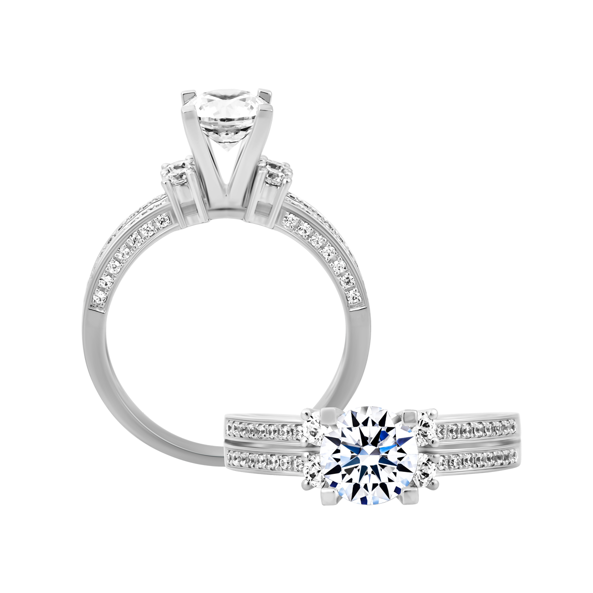 Nhẫn nữ đính đá CZ vàng 14K Beera N 5C