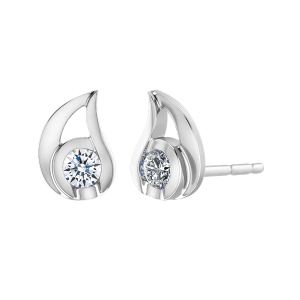 Hoa tai kim cương vàng 14K Adusa 9P