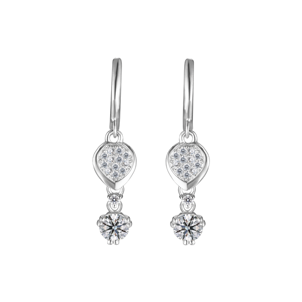 Hoa tai đính đá CZ vàng 10K Talori 2C