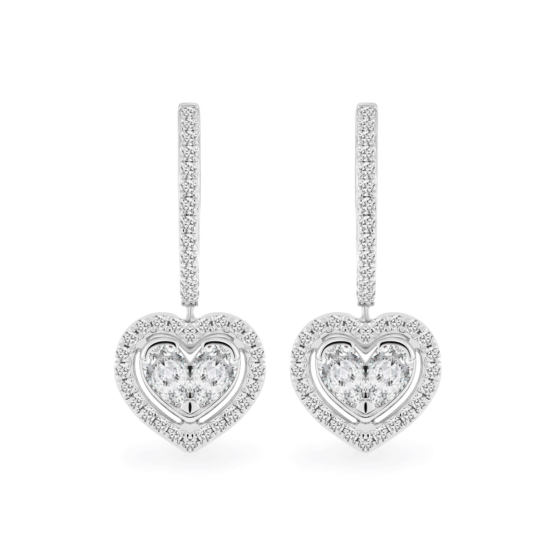 Hoa tai kim cương viên vàng 18K Jena A389 TD