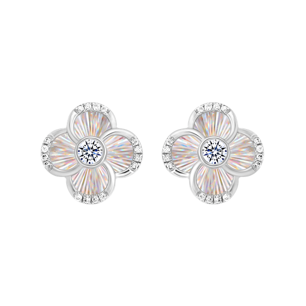 Hoa tai kim cương viên vàng 14K Jeny A033 TD