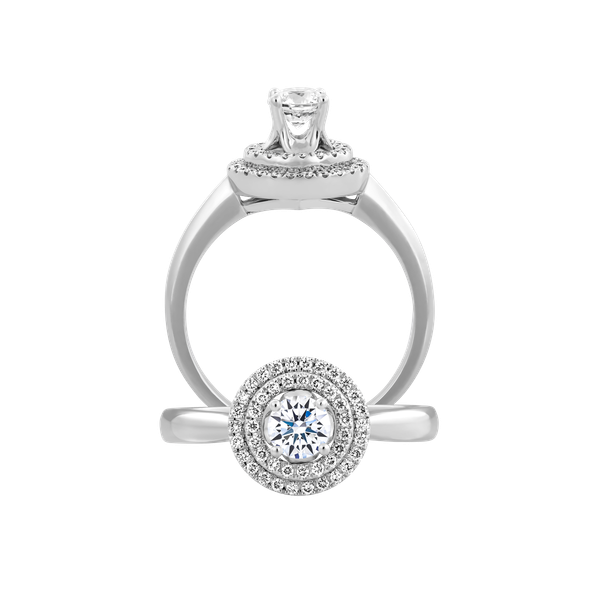 Ổ nhẫn nữ kim cương tấm vàng 14K Stable N 3C