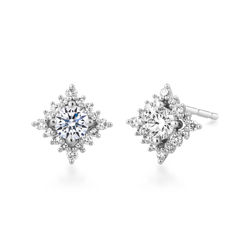 Hoa tai kim cương 8 Hearts & Arrows vàng 14K Oriflame H&A 2C GVER0086451