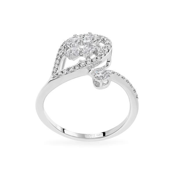 Nhẫn nữ kim cương viên vàng 14K Jena A107 TD