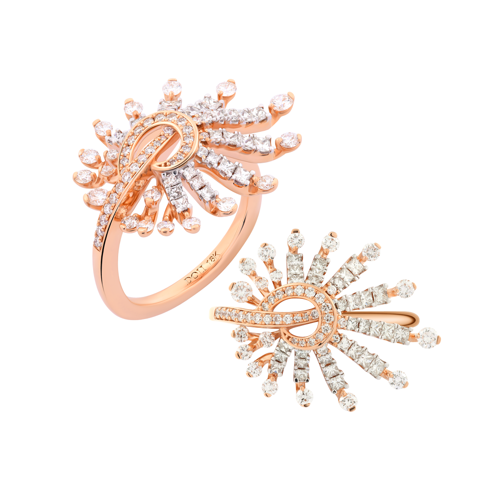 Nhẫn nữ kim cương viên vàng 18K Jena A620 TD