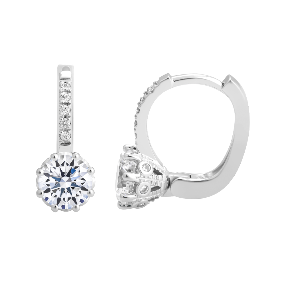 Hoa tai đính đá CZ vàng 14K Cheerful N 5C