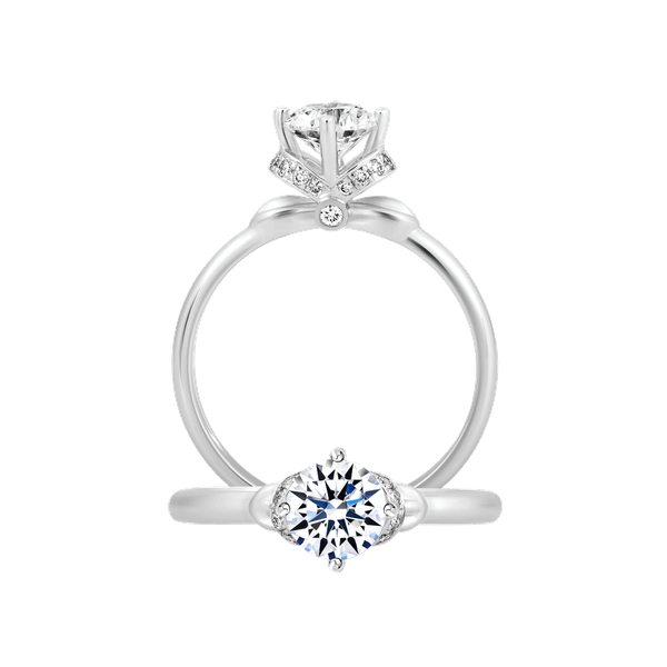 Ổ nhẫn nữ kim cương tấm vàng 14K Adequacy 5C