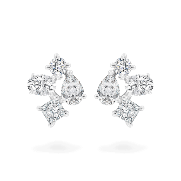 Hoa tai kim cương viên vàng 14K Jena A116 TD