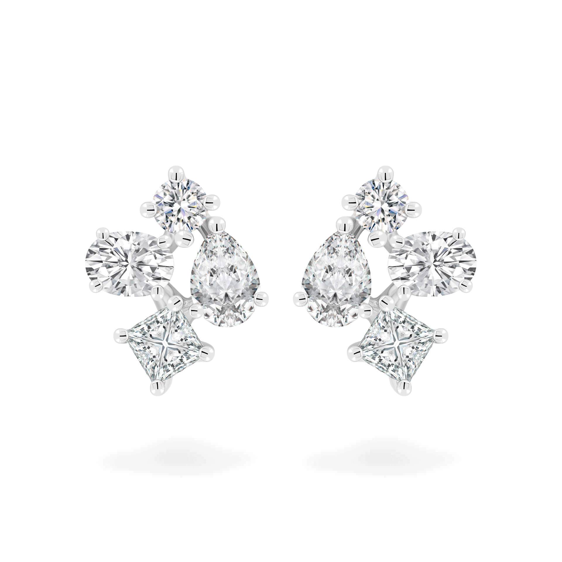 Hoa tai kim cương viên vàng 14K Jena A116 TD