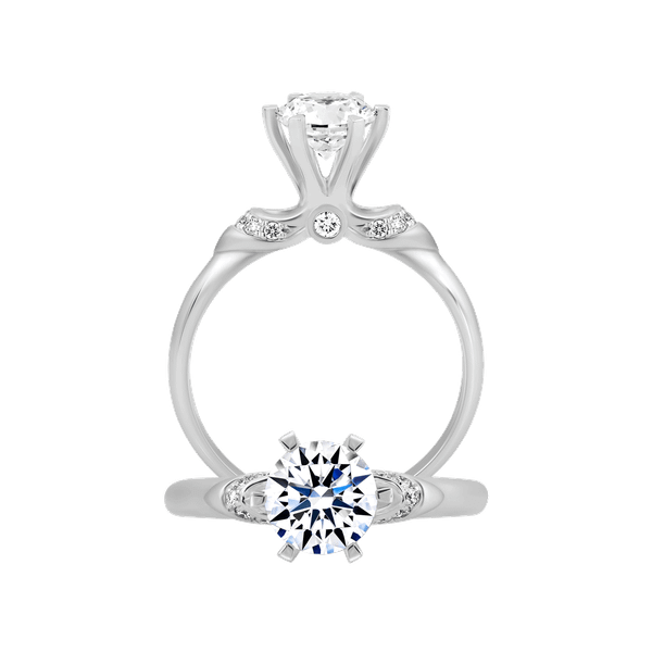 Ổ nhẫn nữ kim cương tấm vàng 14K Living 1CT