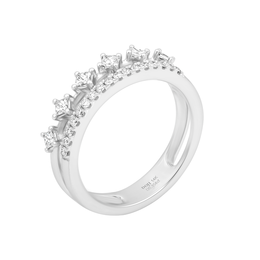 Nhẫn nữ kim cương viên vàng 14K Jena A103 TD