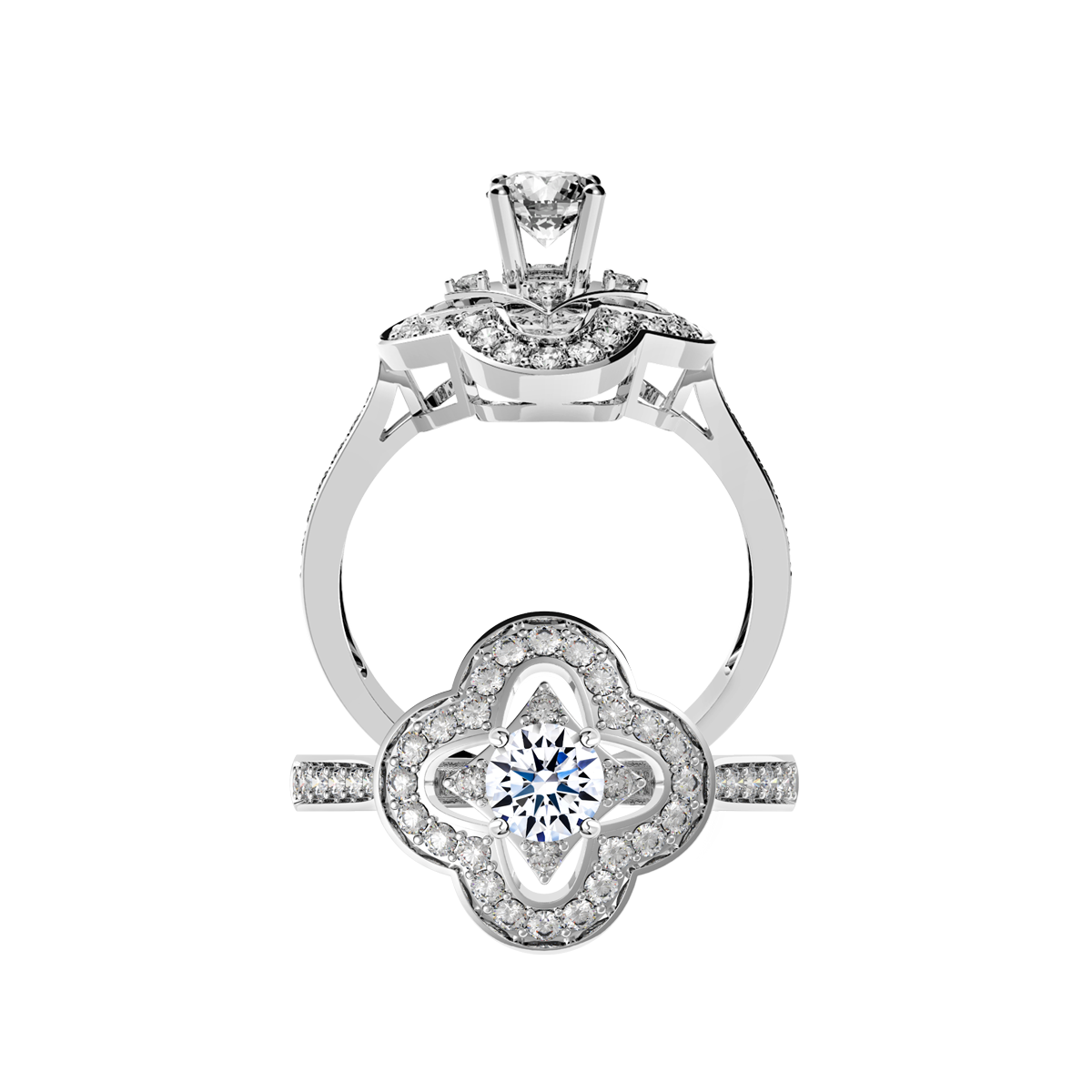 Nhẫn nữ đính đá CZ vàng 10K Delighting WS 5C