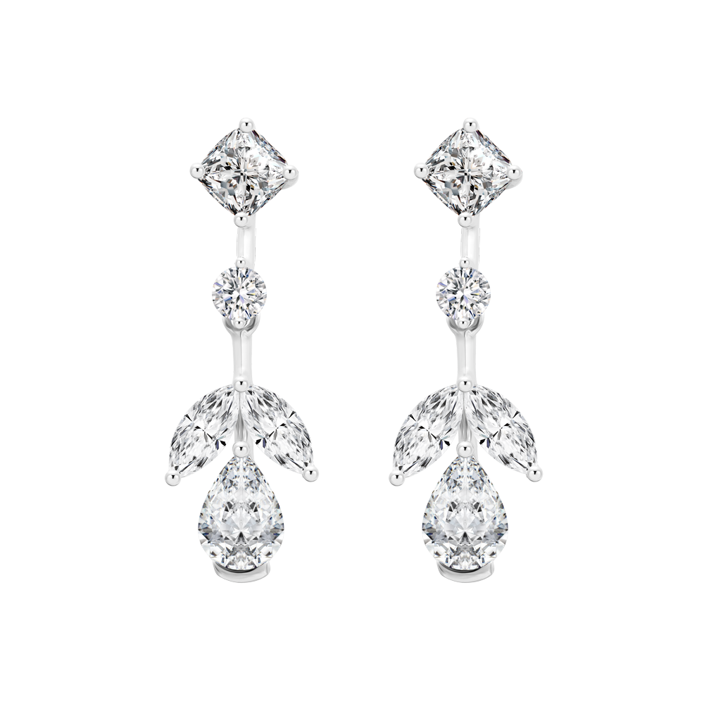 Hoa tai kim cương viên vàng 18K Jena A057 TD