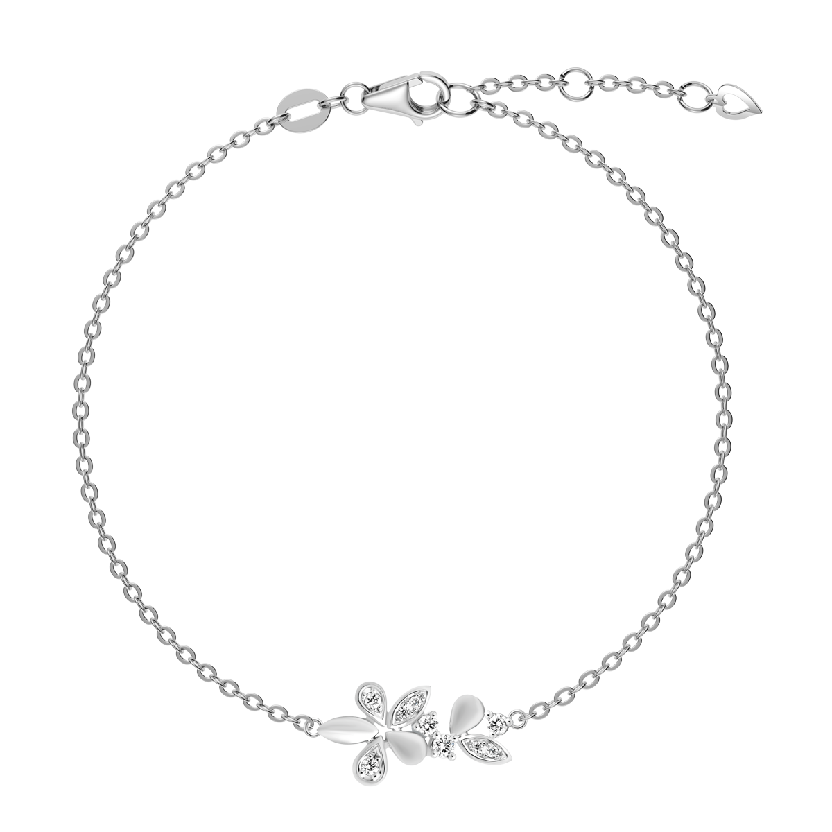 Dây tay kim cương viên vàng 14K Luckflower TD