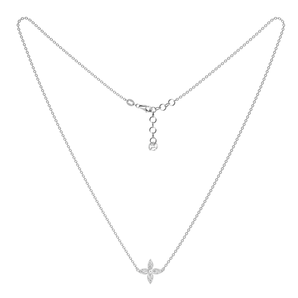 Dây liền mặt kim cương viên vàng 14K Elvior TD