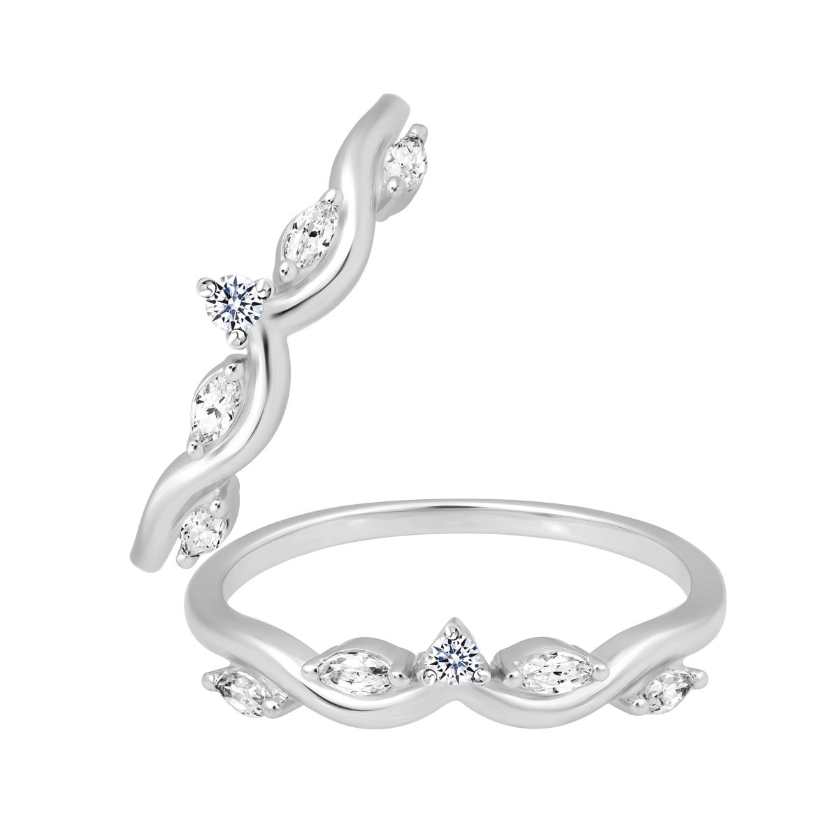 Nhẫn nữ đính đá CZ vàng 14K Mildness U