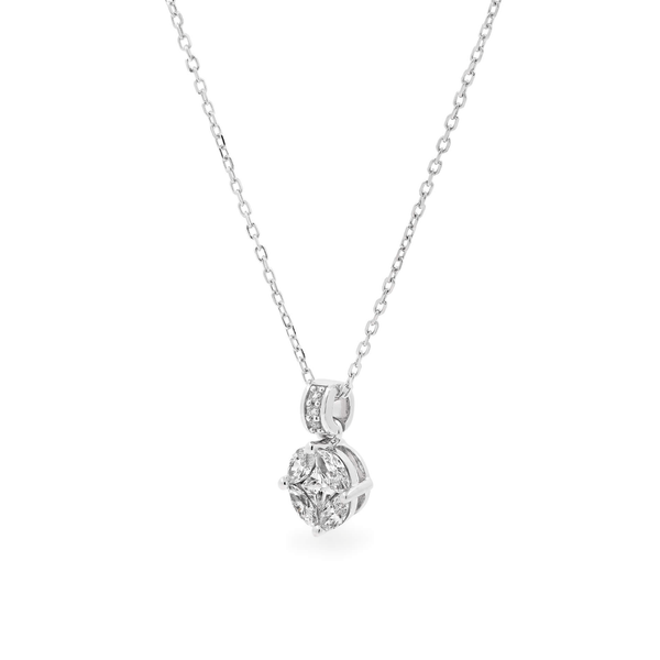 Dây liền mặt kim cương viên vàng 14K Jena A248 TD