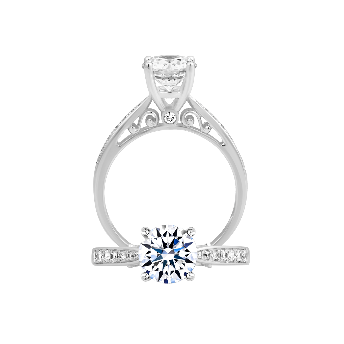 Nhẫn nữ đính đá CZ vàng 18K Zealous 1.5CT