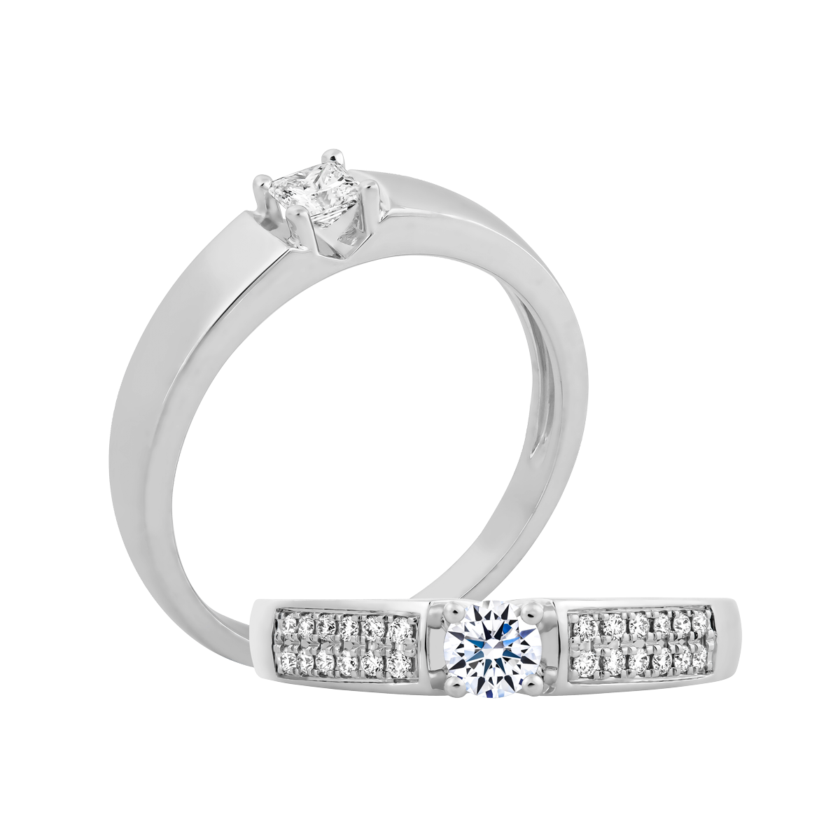 Nhẫn cưới nam kim cương viên vàng 14K Florary PR1C M