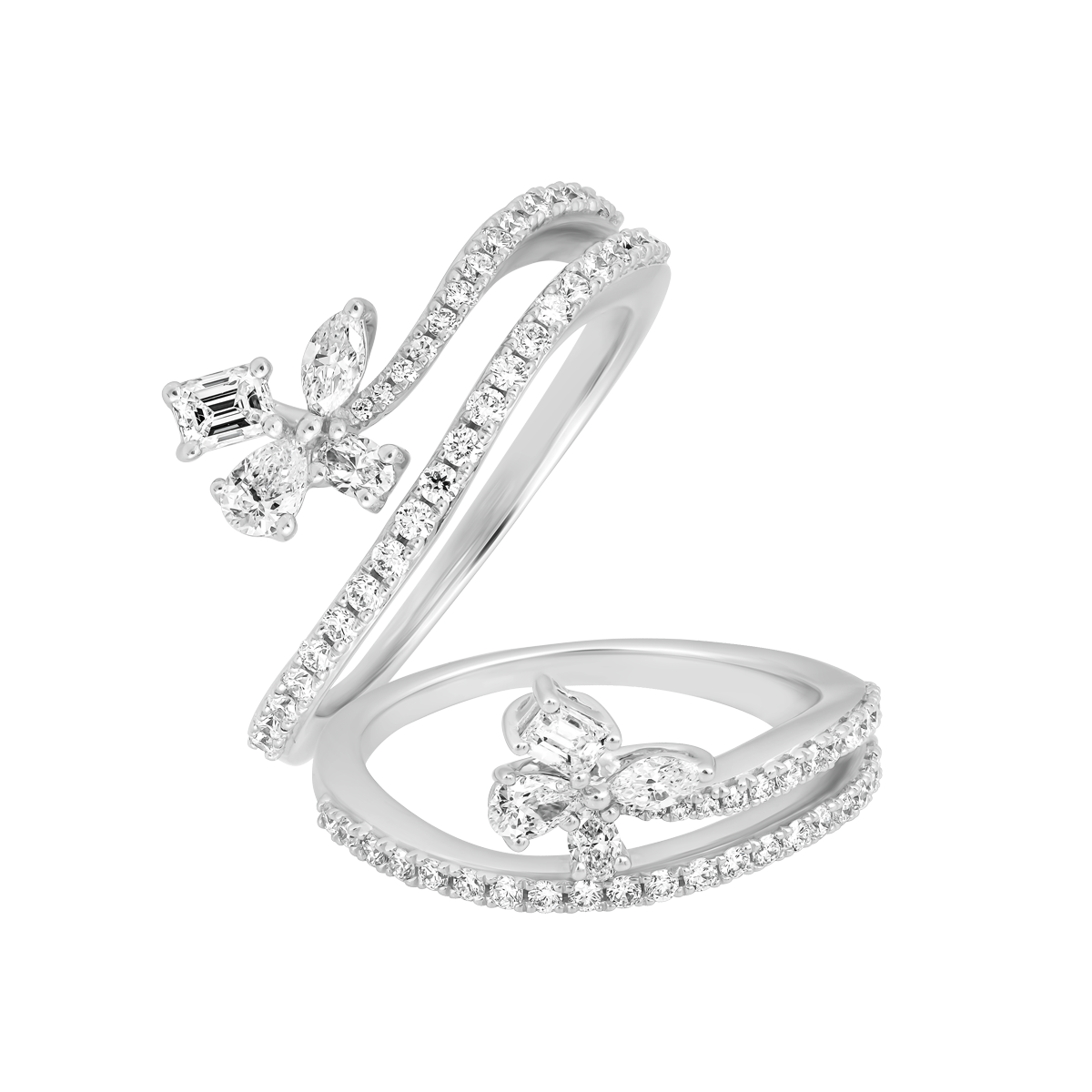 Nhẫn nữ kim cương viên vàng 18K Jena A307 TD