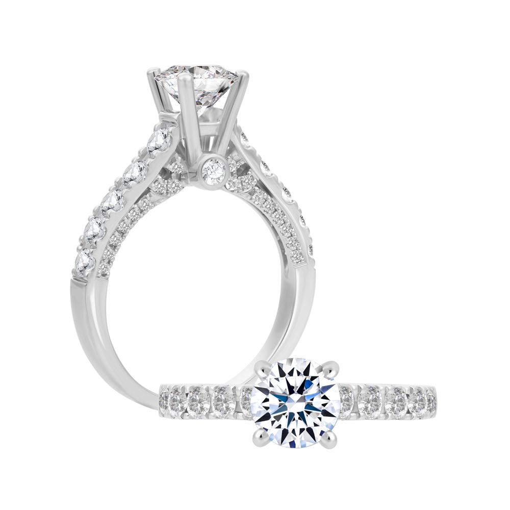Nhẫn nữ đính đá CZ vàng 14K Grandness 1CT