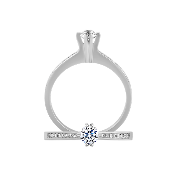 Nhẫn nữ kim cương tấm vàng 14K Tendency N2 5C