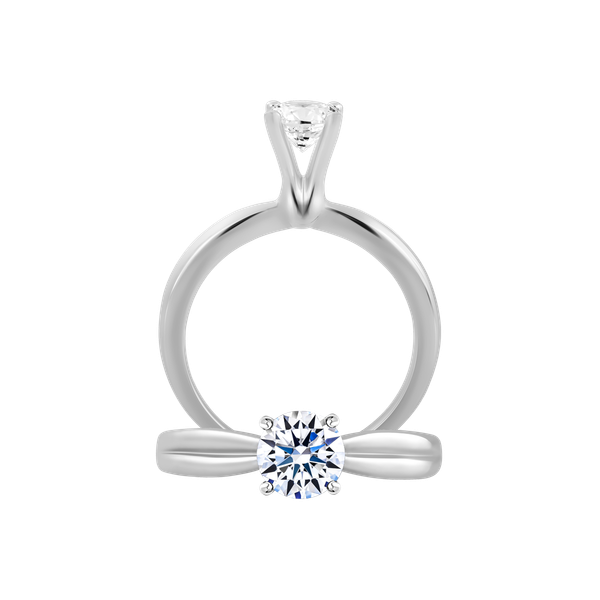 Ổ nhẫn nữ đính đá CZ vàng 14K Ginza N 3C