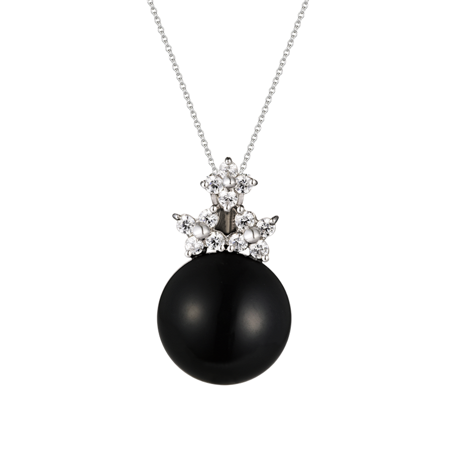 Mặt đính đá Onyx vàng 10K Leggenda Ony