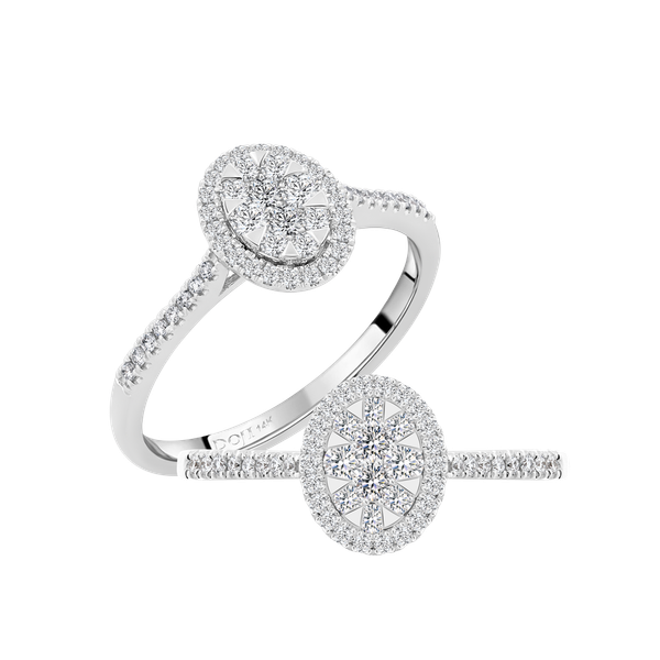 Nhẫn nữ kim cương viên vàng 14K Jena A502 TD