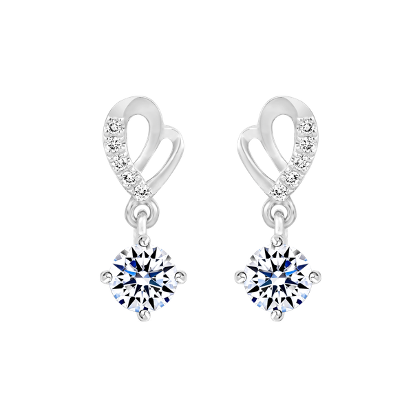Hoa tai đính đá CZ vàng 14K Glimmer 2C