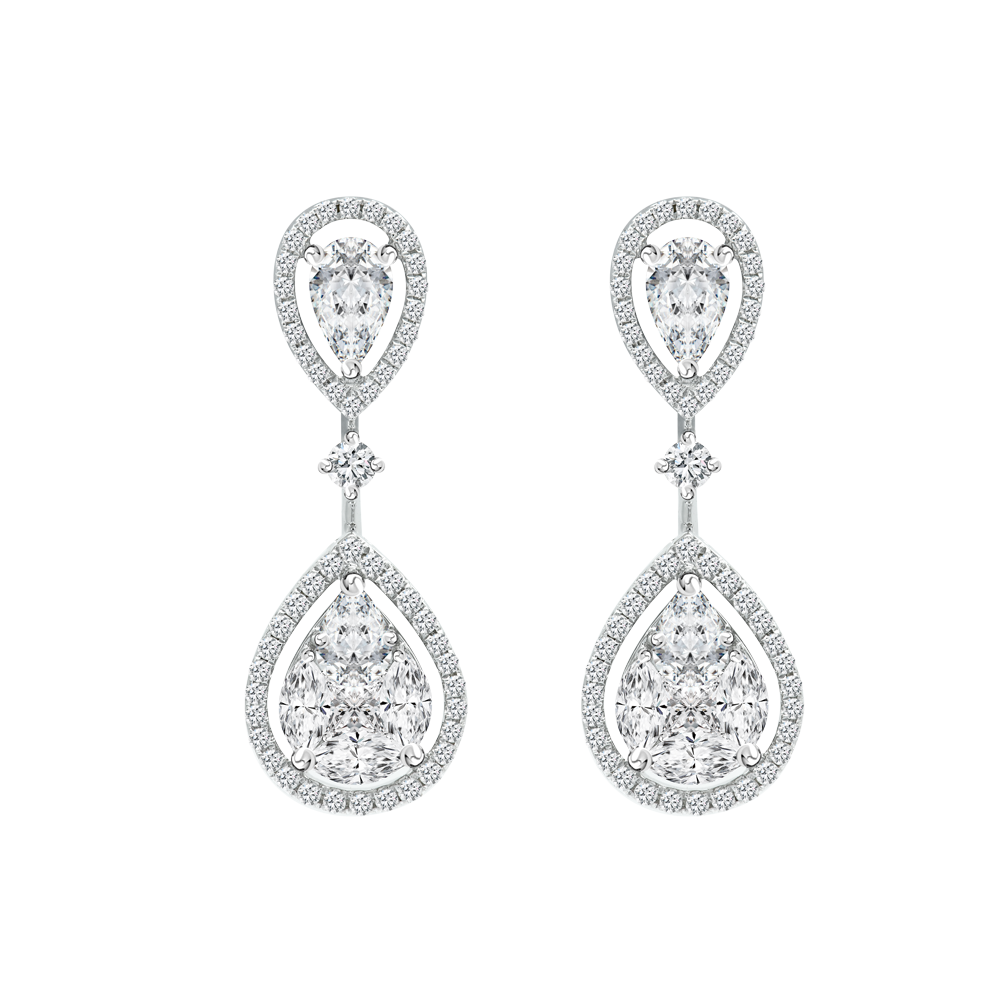 Hoa tai kim cương viên vàng 18K Jena A300 TD