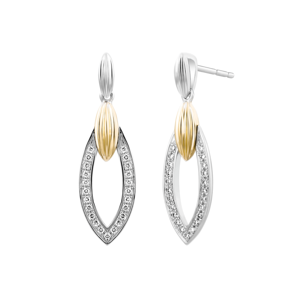 Hoa tai kim cương viên vàng 14K Laverna TD