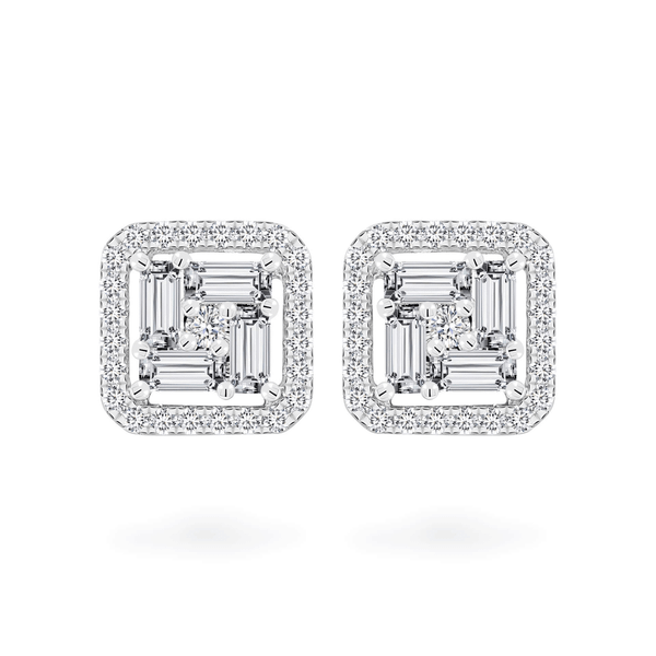 Hoa tai kim cương viên vàng 14K Jena A238 TD