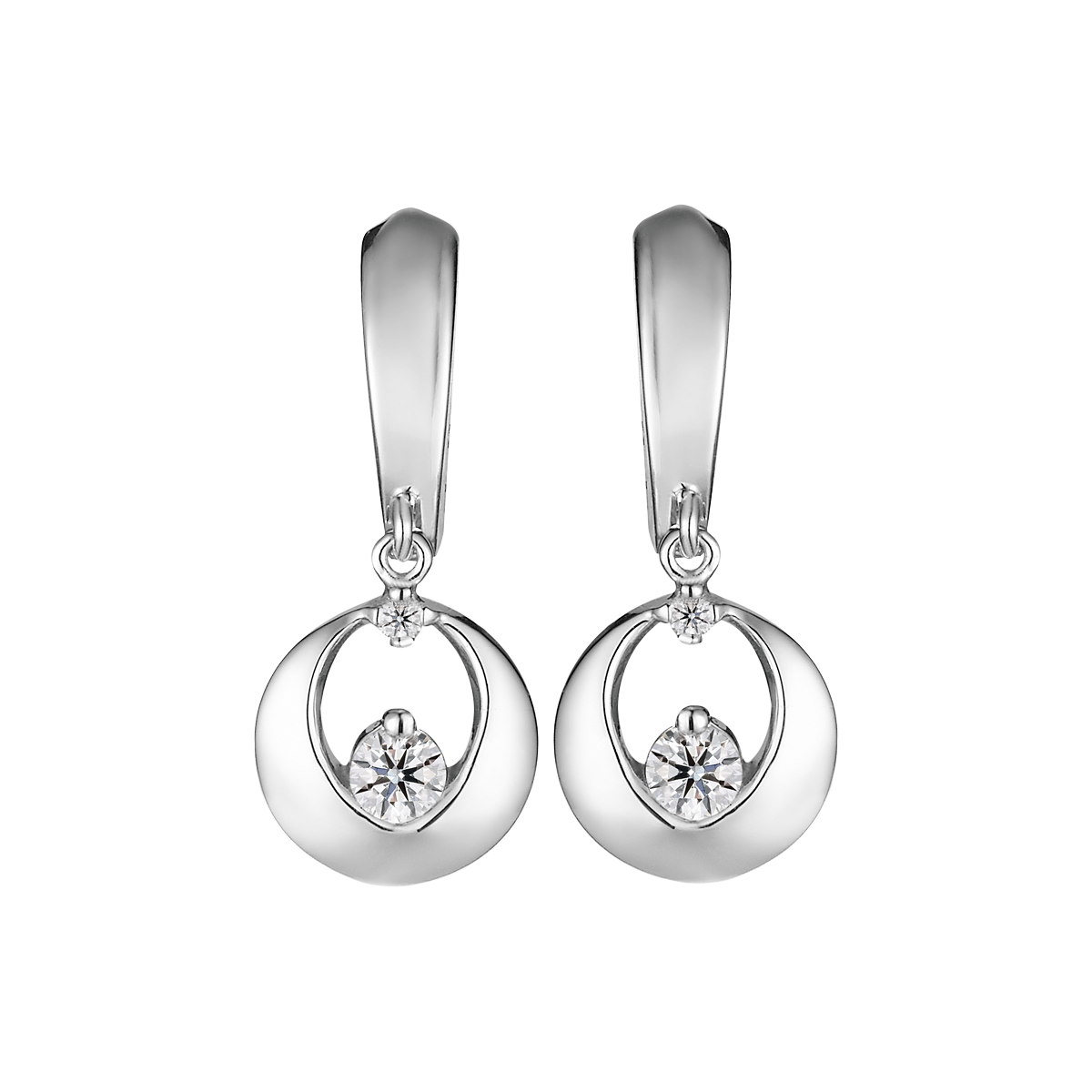 Hoa tai đính đá CZ vàng 10K Coy 5p