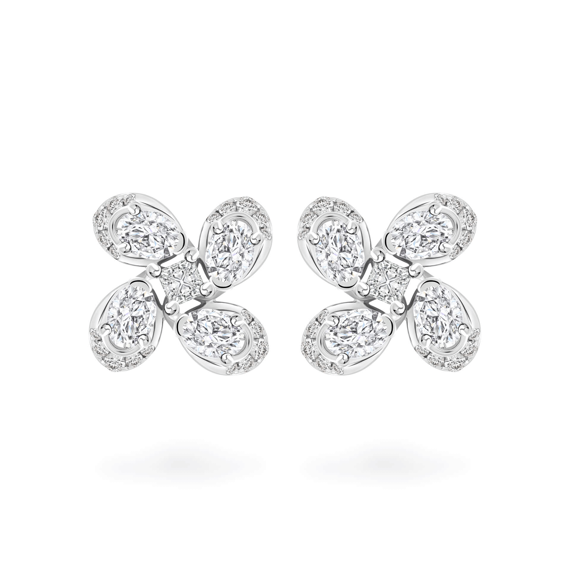 Hoa tai kim cương viên vàng 18K Jena A394 TD