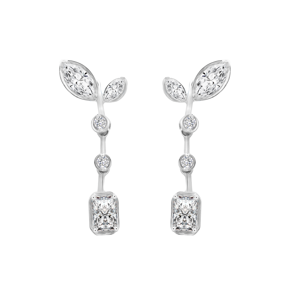 Hoa tai kim cương viên vàng 18K Jena A053 TD