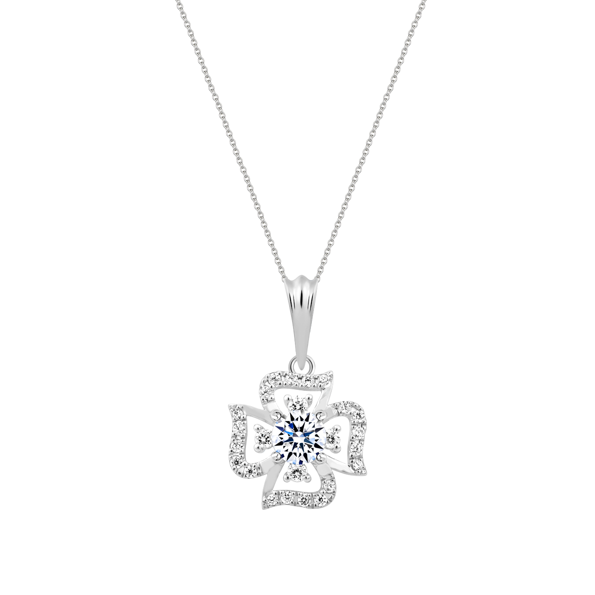 Mặt kim cương 8 Hearts & Arrows vàng 14K Flickering H&A 2C GVPD0084135