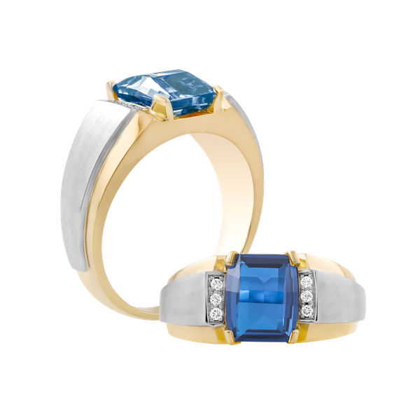 Nhẫn nam kim cương tấm vàng 14K Billy 2 S.SAP YW